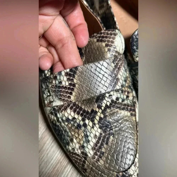 Madewell The Alex Loafers Snake Embossed Leather Size 8 Style - Picture 2 of 11